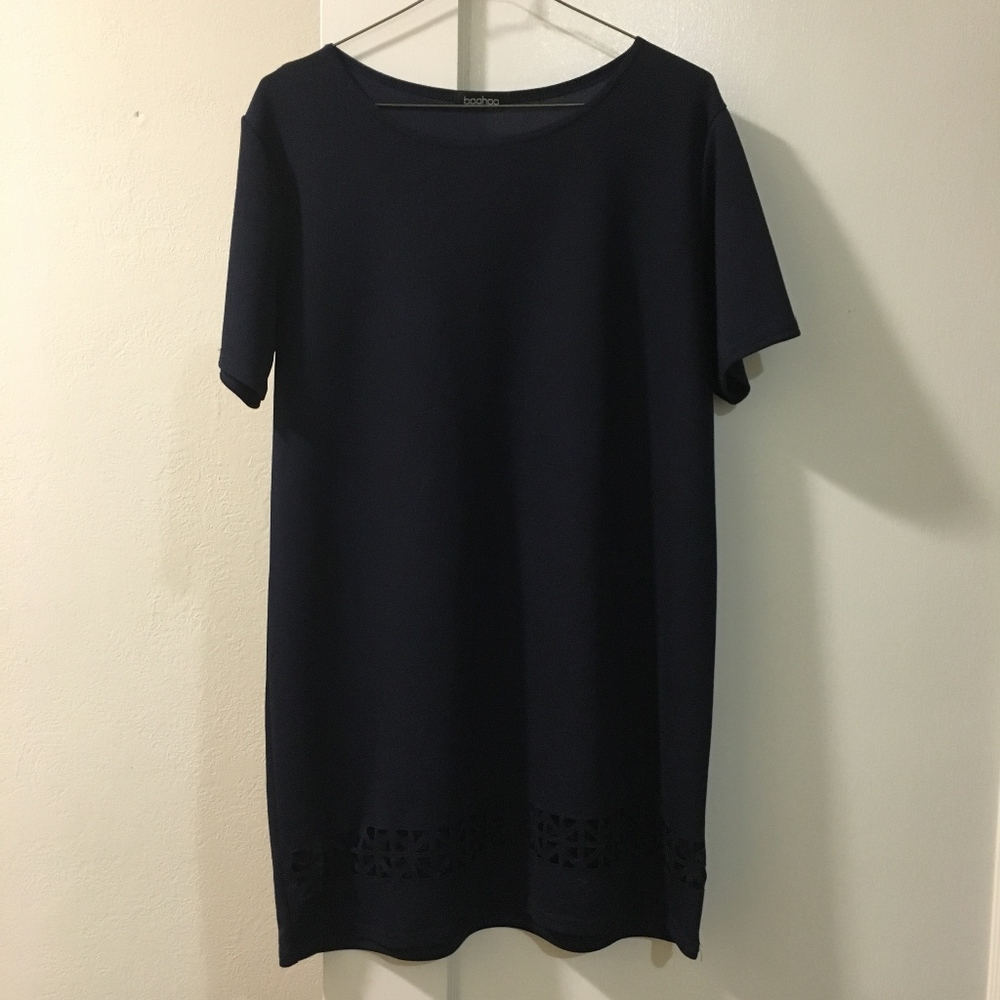 Shift Dress With exposed Lattice Detail